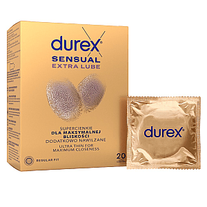 Durex Sensual Extra Lube (20ks), extra lubrikované kondómy