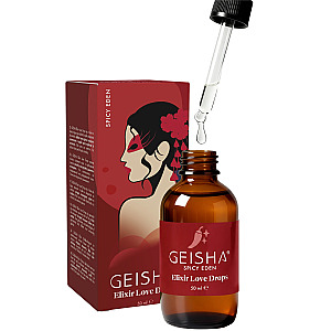 Geisha Elixir Love Drops Spicy Eden (50 ml), hrejivé masážne kvapky
