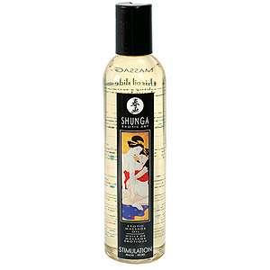 Profesionálny masážny olej Shunga Erotic Massage Oil Stimulation Peaches 250 ml