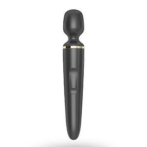 Satisfyer Wand-er Woman Vibrator Black luxusná masážná hlavica 34 cm, nabíjacie