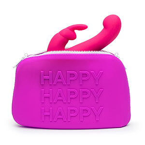 Diskrétne vrecko na erotické pomôcky Happy Rabbit HAPPY Storage Zip Bag Large Purple