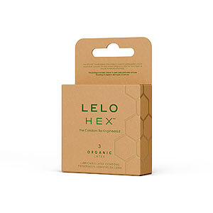 LELO HEX Condoms Organic (3ks), organické ultra tenké kondómy