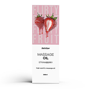Satisfyer Massage Oil 250 ml (Strawberry), jahodový masážny olej