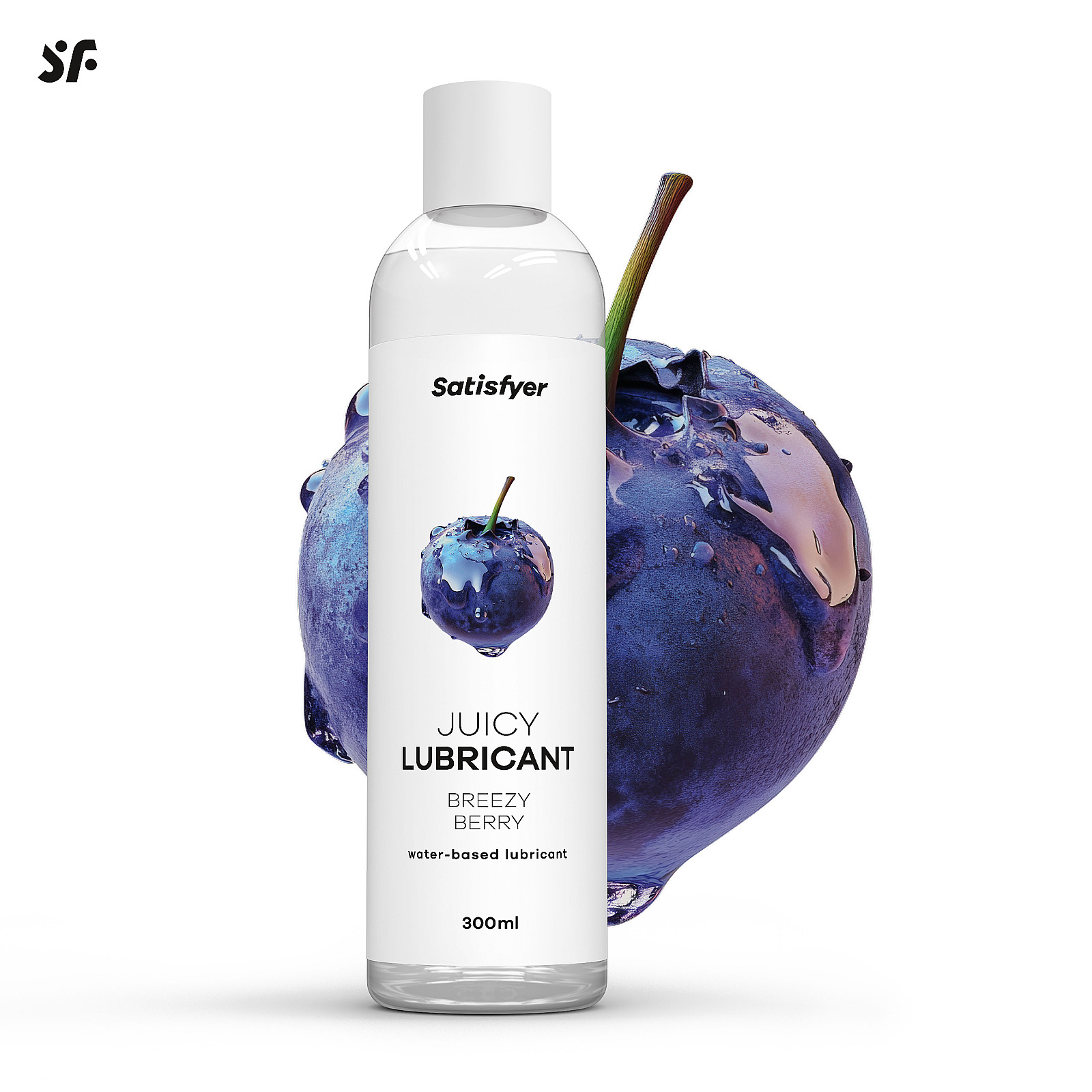 Satisfyer Juicy Lubricant 300 ml (Breezy Berry), čučoriedkový lubrikačný gél