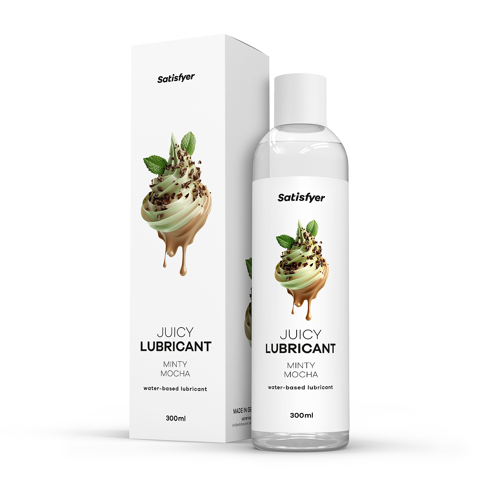 Satisfyer Juicy Lubricant 300 ml (Minty Mocha), mätovo-mocha lubrikačný gél