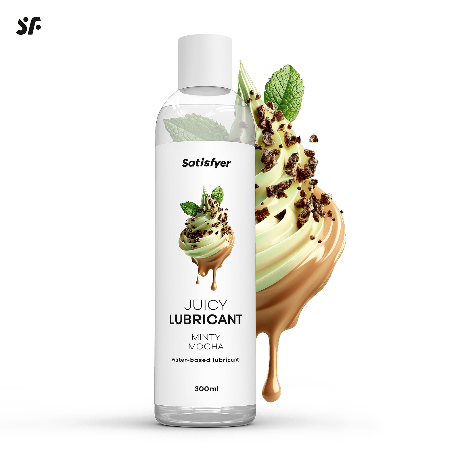 Satisfyer Juicy Lubricant 300 ml (Minty Mocha), mätovo-mocha lubrikačný gél