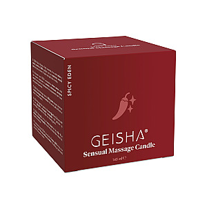 Geisha Sensual Massage Candle Spicy Eden (145 ml), hrejivý masážny olej