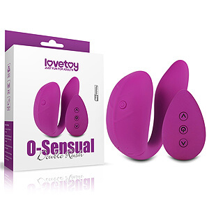 Lovetoy O-Sensual Double Rush, fialový duo vibrátor s diaľkovým ovládačom