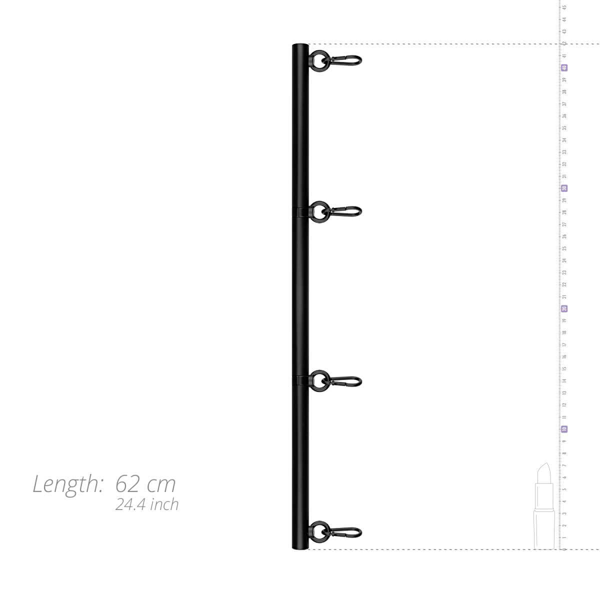 Bedroom Fantasies Adjustable Spreader Bar (Black), bondage rozperná tyč
