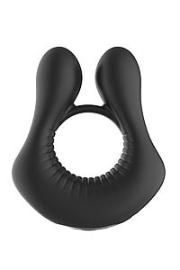 RAMROD Strong Vibe Cockring (Black), vibračný krúžok na penis