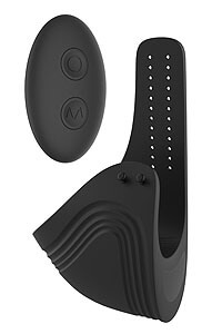 RAMROD Adjustable Vibe Cockring Remote (Black), nastaviteľný masturbátor