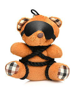 Rope Teddy Bear Keychain, kľúčenka zviazaný medvedík