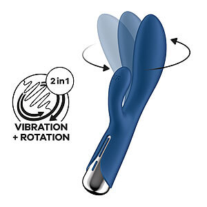 Satisfyer Spinning Rabbit 1 (Blue), rotujúci vibrátor
