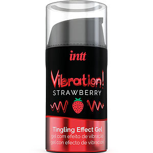 Intt Vibration! Tingling Gel (Strawberry), gél na stimuláciu pier a klitorisu