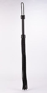 Devil Sticks Kid Leather Tails Whip (Black), kožený bičík s pokarhaním