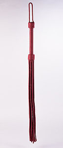 Devil Sticks Kid Leather Tails Whip (Red), kožený bičík s pokarhaním