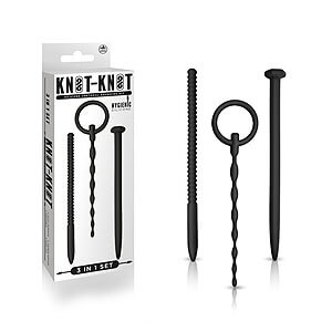 NMC Knot-Knot 3in1 Nail Souding Set (Black), 3 dilatátory penisu