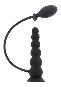 Inflatable Suction Base Plug Expert (Black), nafukovacia análna zástrčka