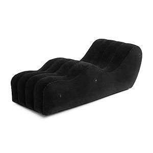 Bedroom Fantasies The Lounger Inflatable Bench (black), nafukovacie lehátko s krúžkami na putá