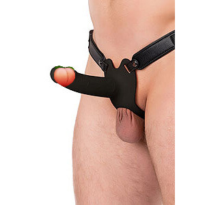 Hidden Desire Hollow Penis Strapon Black (16cm), dutý pripínací penis