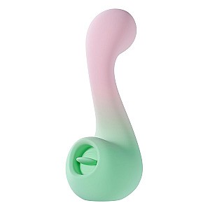 Blush Melody Pink Tongue Vibrator, duálny vibrátor na klitoris a bod g
