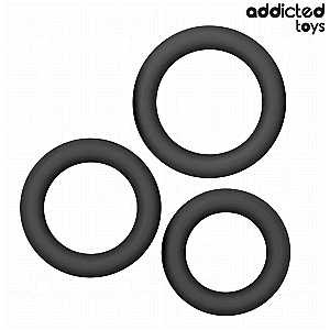 Addicted Toys Set Of Silicone Rings Model 1, silikónové erekčné krúžky