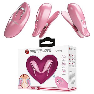 Pretty Love Cailey Nipple Clamps with Vibration and Remote, vibračné svorky na bradavky