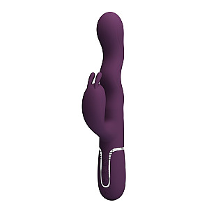 Pretty Love Laursen 2 (Purple), duálny vibrátor s králikom