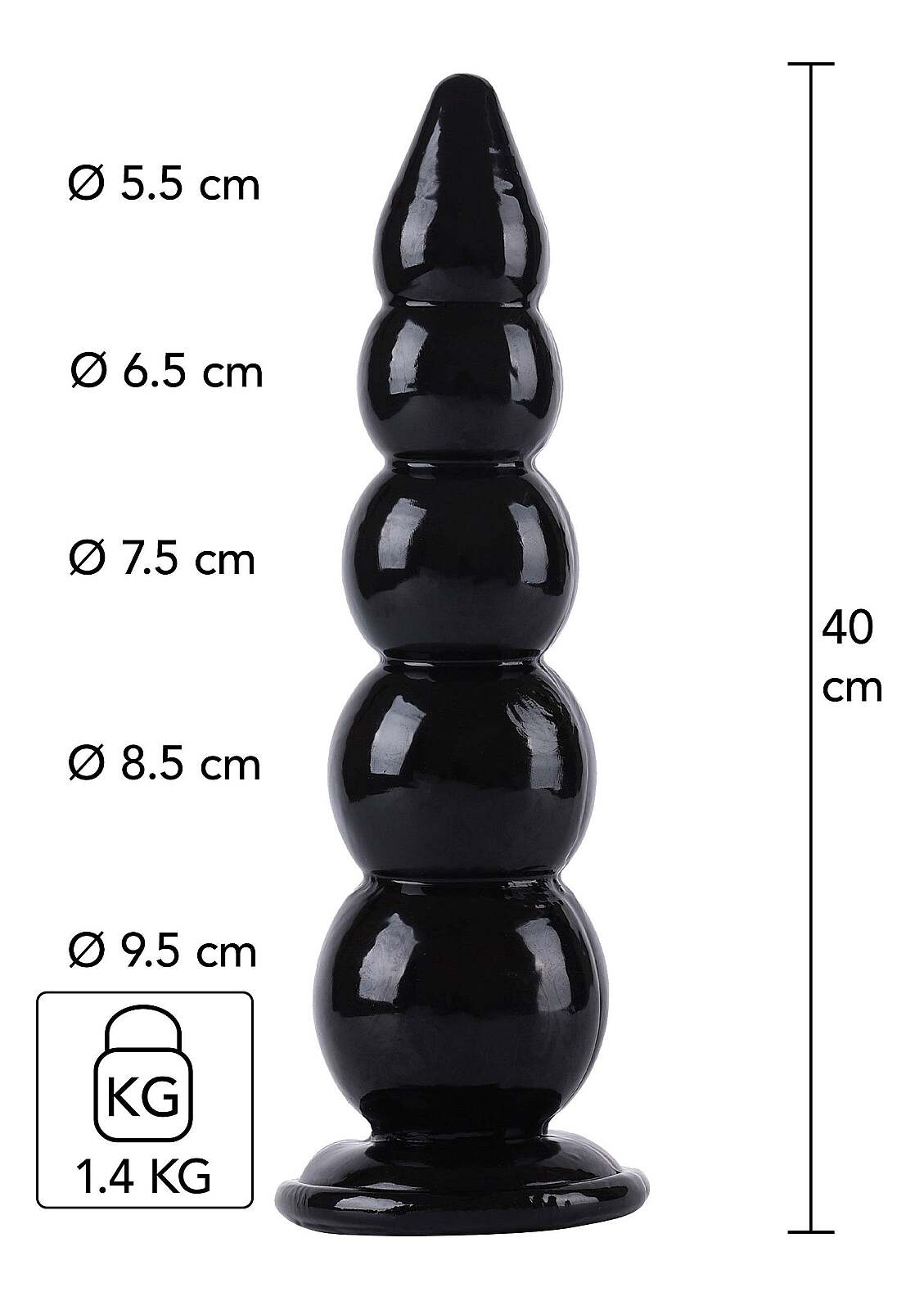 Hidden Desire Extreme Buttplug Balls (40 cm), análny XXL dildo