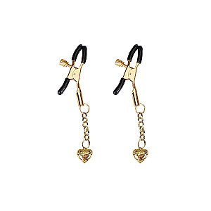 Liebe Seele Gold Nipple Clamps (Two Pieces A Set), nastaviteľné svorky na bradavky