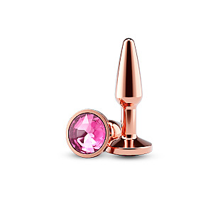NS Novelties Rear Assets Tapered Plug Small (Rose Gold), análny kolík so šperkom