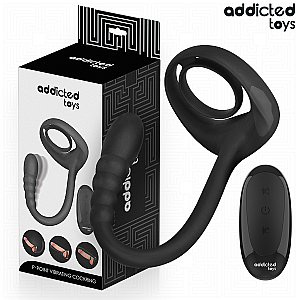 Addicted Toys P-Spot Vibrating Cock Ring, vibračný krúžok s prostatou