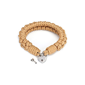 Liebe Seele Bound II Shibari Bondage Rope Collar with Lock, shibari obojok so zámkom