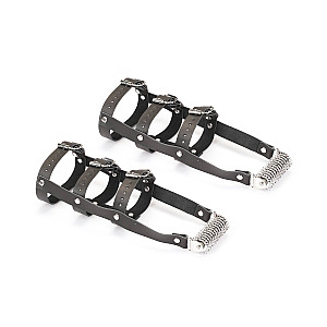 Liebe Seele Leather High Heel Ankle Harness (Silver), kožený členkový harness