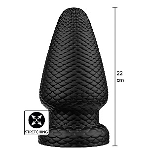 Hidden Desire Extreme Giant Dragon Butt Plug PVC XXL, análny kolík so šupinami