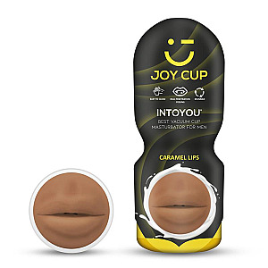 JOY CUP Masturbator Mouth Provocative Caramel, masturbátor v tvare úst