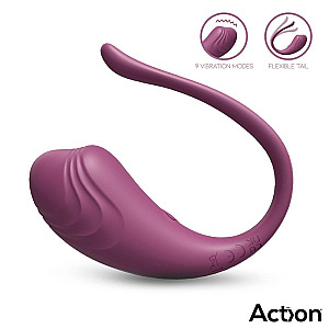 ACTION Luvia Vibrating Egg with Remote Control (Purple), vibračné vajíčko s ovládačom