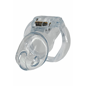 Hidden Desire Extreme Clear Control Cock Cage Long (Clear), diskrétna uzamykateľná klietka