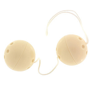 Vibratone Balls, biele venušine guličky s vibračným jadrom 3,5 cm