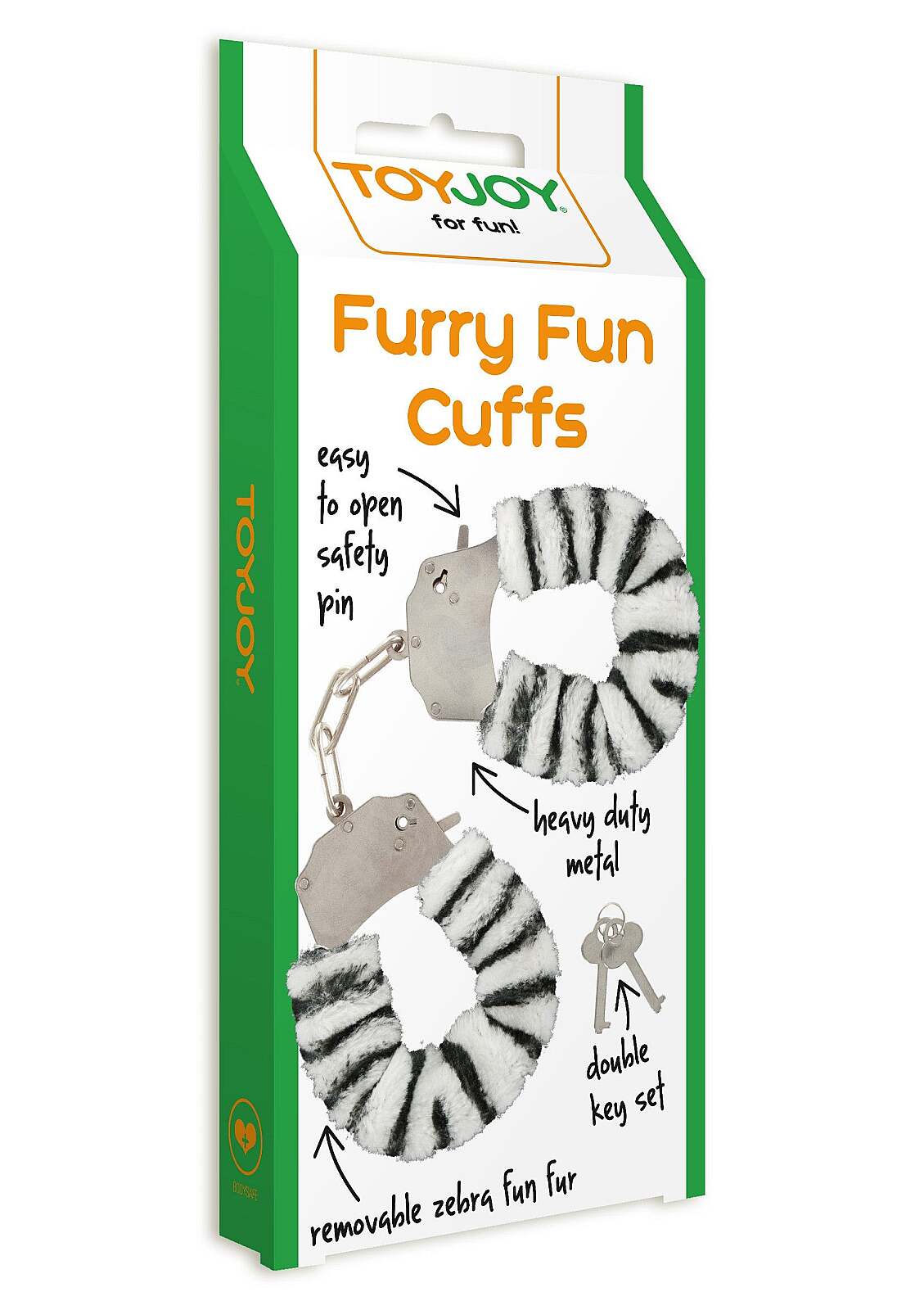 ToyJoy Putá s plyšom zebra