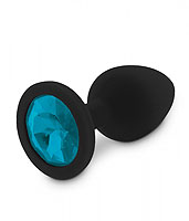 RelaXxxx Silicone Plug S čierna/modrá silikónový análny šperk