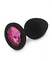 RelaXxxx Silicone Plug M čierna/ružová silikónový análny šperk