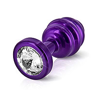 Diogol Ano Butt Plug Ribbed Purple 25mm